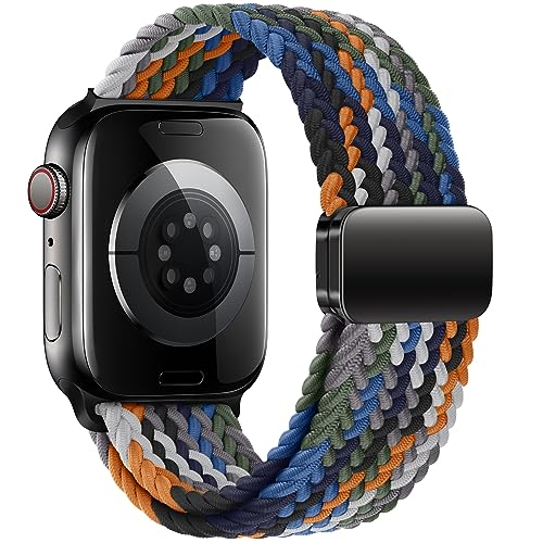 Image of Mazoft Braided Bands With Magnetic Clasp Compatible with Apple Watch Band 38mm 40mm 41mm 42mm 44mm 45mm 46mm 49mm;Nylon Sport Loop Strap for iWatch Ultra 3 & 2 Series 11 10 9 8 7 6 SE 5 4 3 Women Men