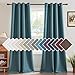 H.VERSAILTEX Linen Curtains Room Darkening Light Blocking Thermal Insulated Heavy Weight Textured Rich Linen Burlap Curtains for Bedroom/Living Room Curtain, 52 by 84 Inch - Aegean Blue (1 Panel)