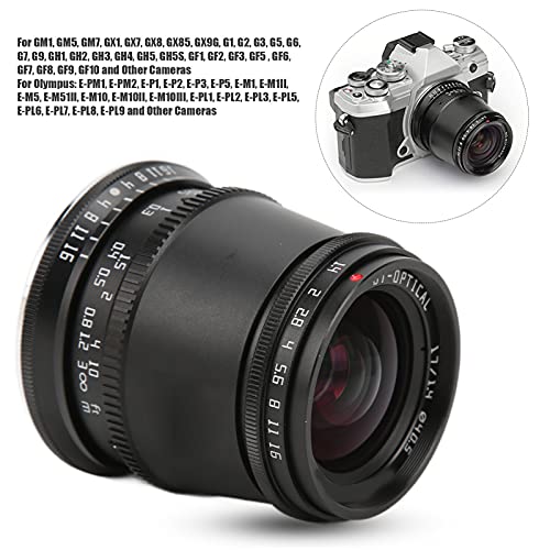 17 mm F1.4 M4/3 Mount Objektiv, Weitwinkel und große Blende 17 mm F1.4 M4/3 Mount APS-C MF Kameraobjektiv für E-M5 E-M10… – Bild 5