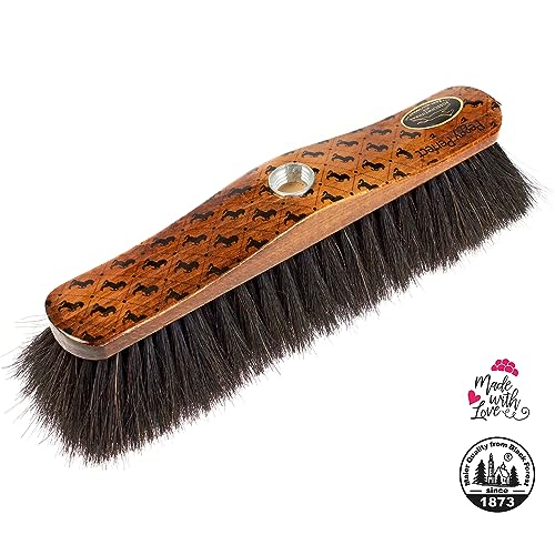 Peggy Perfect Premium Stubenbesen, Zimmerbesen mit Rosshaar Besatz in edlem klassischem Design inklusive Teleskopstiel mit Aufhänge Öse. Gefertigt aus zertifiziertem, hochwertigem Buchenholz – Bild 4