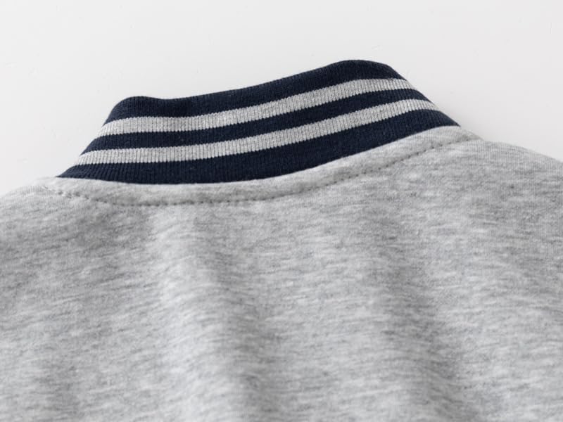 Meufam Toddler Kids Boys Casual V-Neck Block Color Button Baseball Bomber Coat Fashion Autumn Winter Sports Jacket4