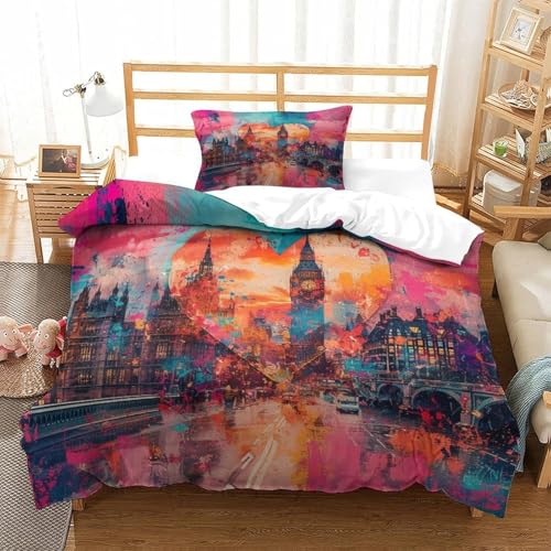 SJSXWQN Funda Nordica Cama 90 Londres Edredón