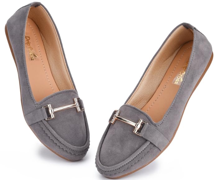 Drip Cross Premium Velvet Design Latest Women Bellies, Ballet Flats Comfortable Soft Stylish Shine Bellies for Women |Belly for Women Stylish - Colour (Grey, 7) (B0CYX9YVG7) Amazon Price History, Amazon Price Tracker