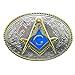 Buckle Rage Mens Polished Masonic Masons freemason Belt Buckle Silver