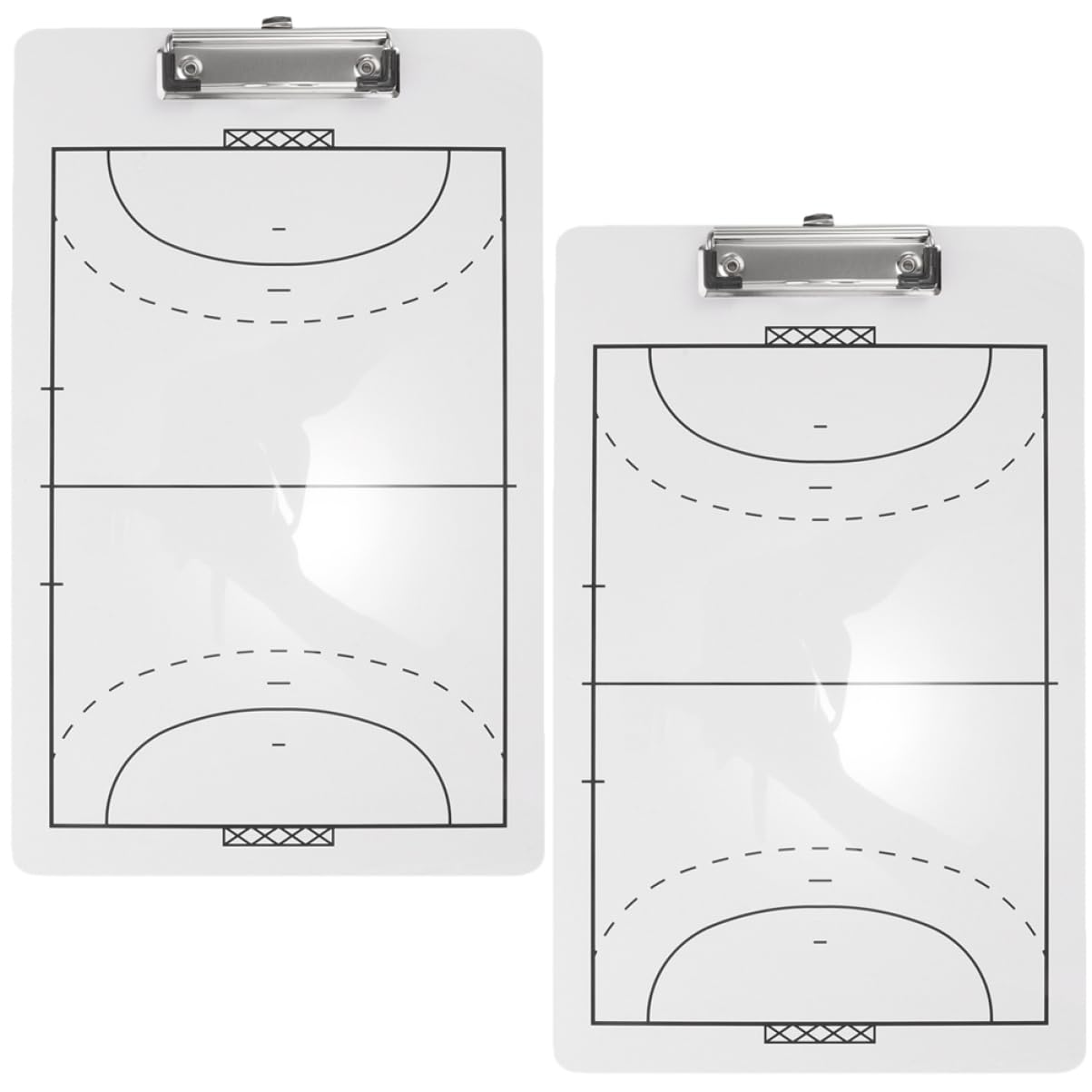 Handball Board 2 Stück mit Doppelseitigem Pvc Klemmbrett Abwischbares und Tragbares Trainingszubehör für Trainer im Handballspiel