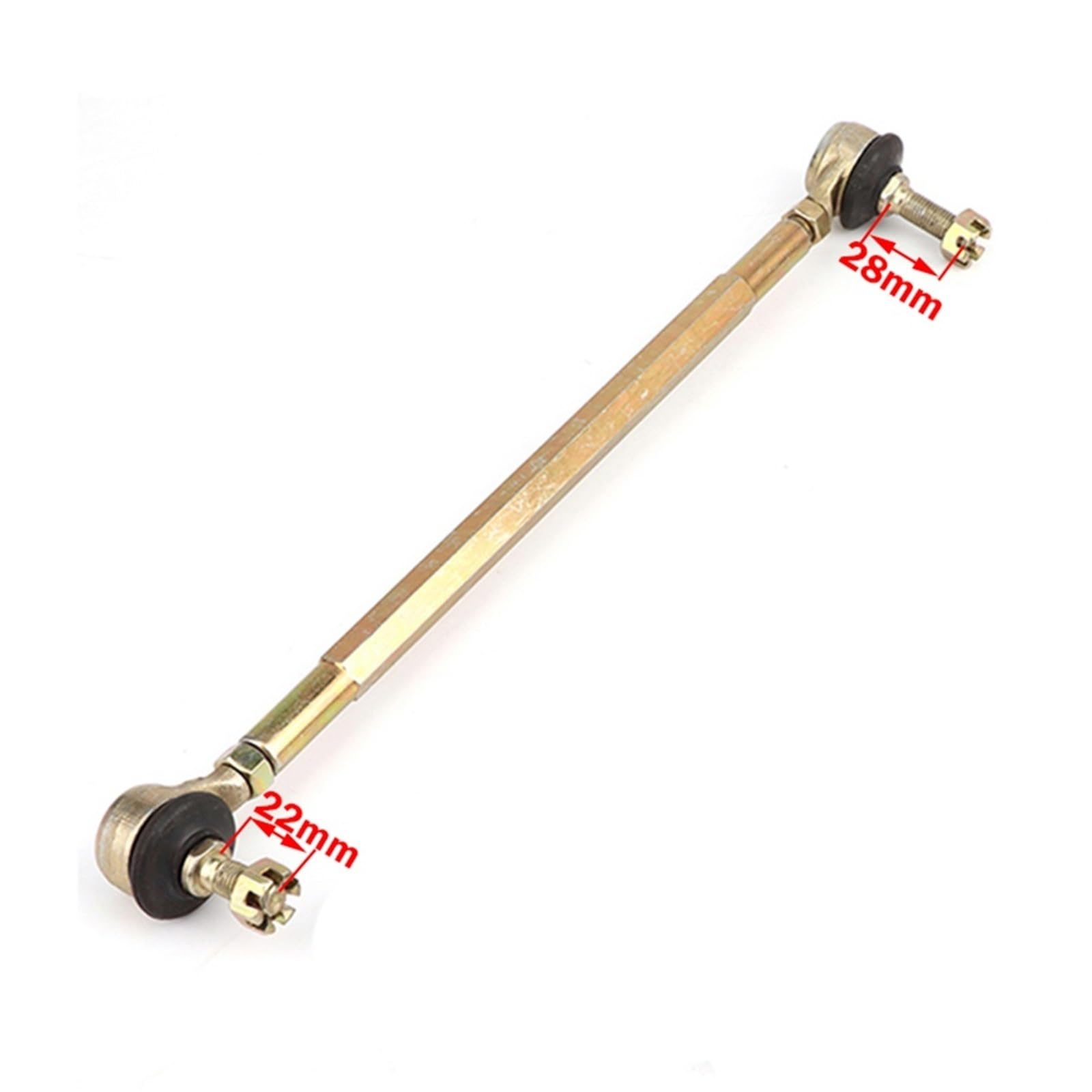 Rótula de suspensión Compatible con 50cc-250cc ATV Quad Go Kart UTV Buggy piezas de 4 ruedas 1 par conjunto varilla dirección Kit extremo junta esférica(1 pair 100mm)