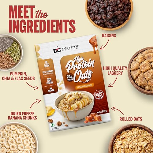 DC DOCTORS CHOICE High Protein Oats Banana Caramel 750g - Image 8