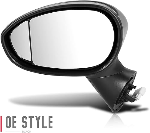 Miniatura 2 de DNA Motoring OEM-MR-FI1320101 - Espejo retrovisor de puerta del lado izquierdo del conductor con calefacción y vidrio de punto ciego compatible con