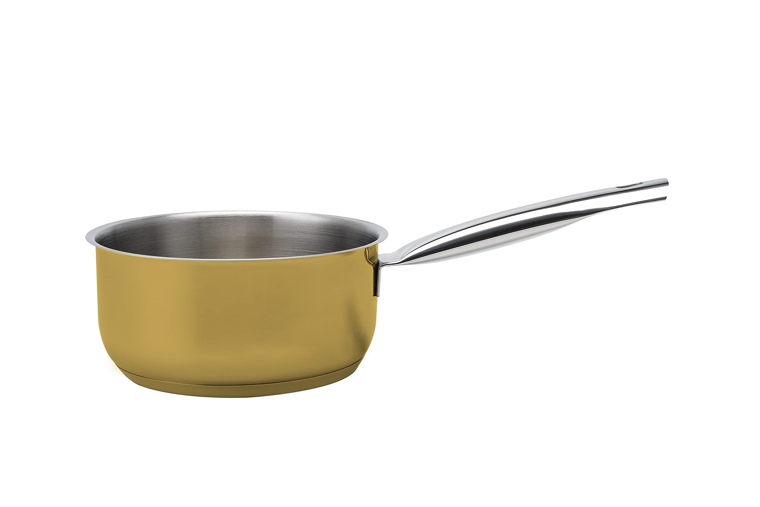 ECHTWERK Lot de 8 casserole en acier inoxydable de qualité supérieure - Avec couvercle en verre - 3 casseroles - Pour tous types de feux - Édition dorée