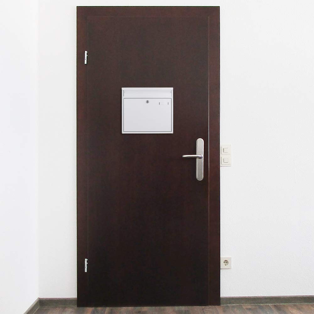 Rottner Teramo Grande boîte aux lettres à double ouverture en acier Blanc