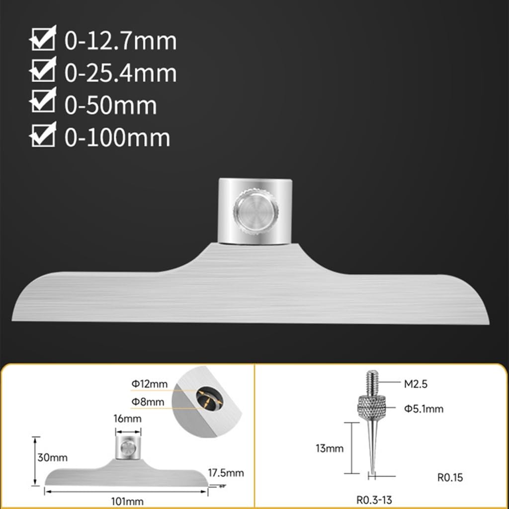 12,7 mm/25,4 mm Digital Electrónico Profundo Medidor de Profundidad Medidor Micrómetro