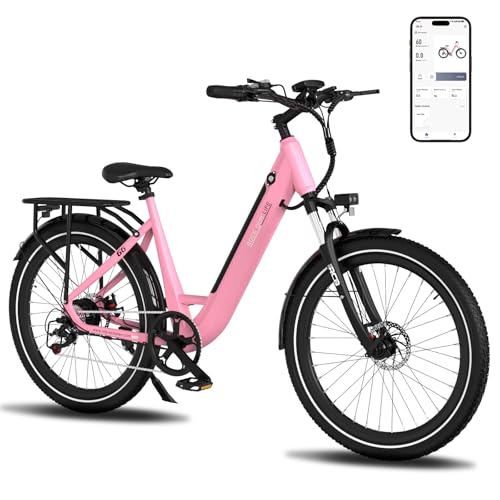 RCB G6 Erwachsene E Bike, 27,5-Zoll-City Elektrofahrrad, NFC/APP-Start, 36 V 10.4Ah Herausnehmbare Batterie, Reichweite 50km, E-Bike für Männer und Frauen für Pendler