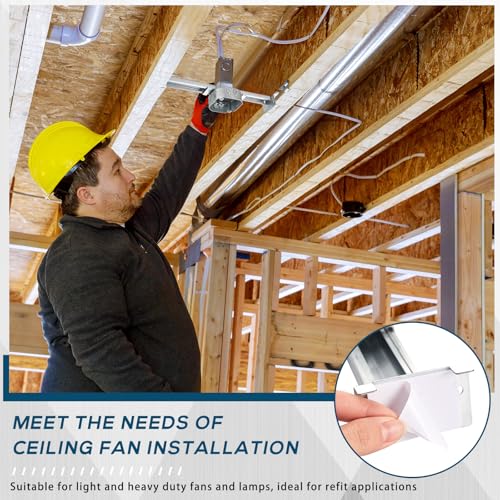 Image of Tandefio 1 Pcs Adjustable Ceiling Fan Bracket Ceiling Mounting Bracket Electrical Box for Fans and Light Fixtures, 14.7 Inches in Length