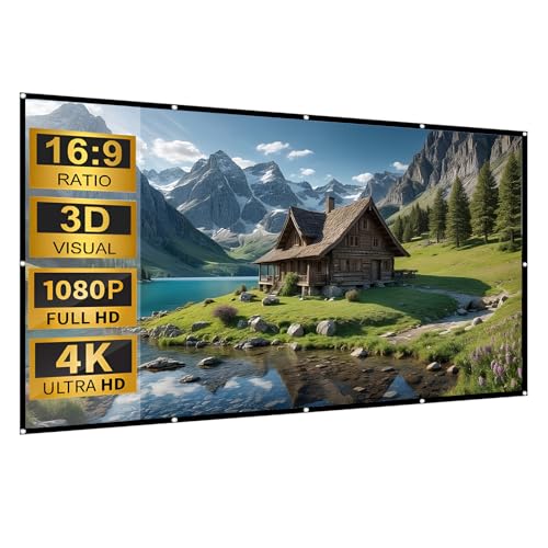 Pantalla portátil para proyector 150 pulgadas 16:9 HD plegable