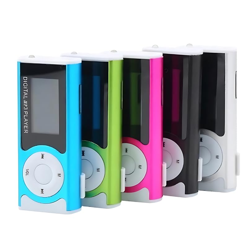 Image of New Portable Mini mp3 Player Clip Design Digital LED Light MP3 Player Music Player with TF Card Slot Screen Without SD Card (Blue)
