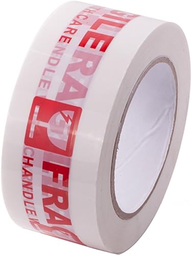 Miniatura 4 de AGU Warning - Cinta frágil con mango de impresión de embalaje de cuidado, 2 pulgadas x 330 pies (110 yardas), 1 rollo