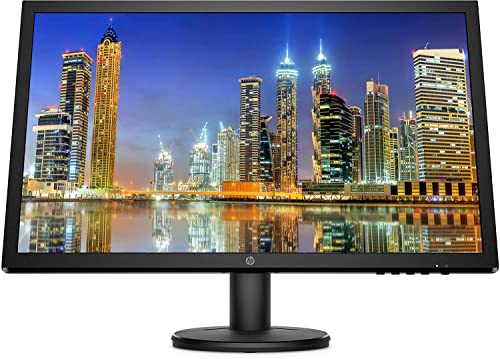Hp V24 24 Inch Tn Full Hd 1920 X 1080 Led Backlit Lcd Monitor 2-Pack Bundle With Hdmi And Vga Ports, Amd Freesync, 75Hz Refresh Rate, Low Blue Light And Desk Mount Clamp Dual Monitor Stand #TOP1