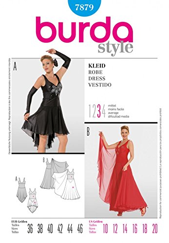 Burda Ladies Sewing Pattern 7879 Dancewear Dresses with Leotards