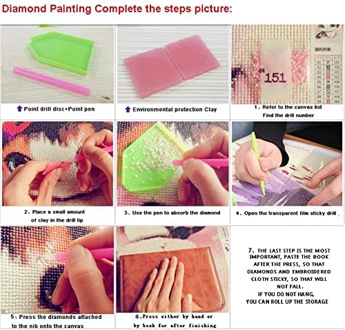 Dimoxii 4 Pack Diamond Painting Art Kits for Adults,5D DIY Crystal Creations Set, Full Gem Craft Accessories for Wall, Large Square Bead Pictures for Home Décor