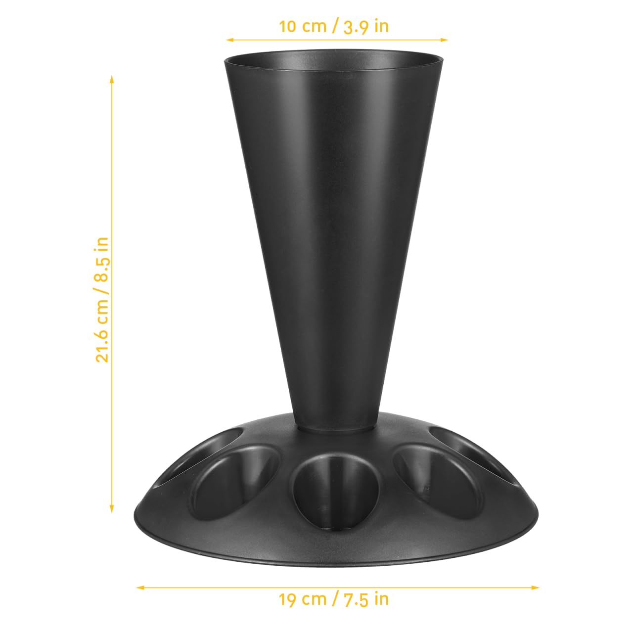 Hemobllo Supporto per sac à poche, in acciaio inox nero, con fessure per ugelli e design facile da riempire, per decorare torte senza disordine, per panettieri e professionisti della casa, 21,56 x 19