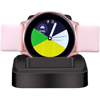 Amazon Com Replacement Charger For Samsung Galaxy Watch Active And Active 2 Wireleess Charger Dock Charging Stand Compatible With Samsung Galaxy Watch Active And Active 2 Black