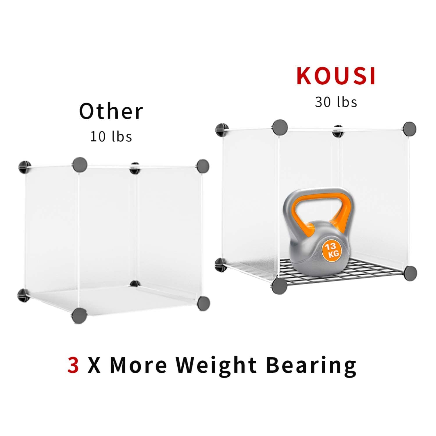 kabiページ♡ Amazon.com: KOUSI Portable Storage Cubes with Doors, 14 x14
