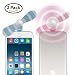 Fan iPhone, iPhone Fan, Maxonar Portable iPhone Fan Lightning Plugs Mobile Phone Fan Portable Dock Cool Cooler Rotating Fan Compatible Apple iPhone 7/7 Plus / 6 / 6S Pack of 2
