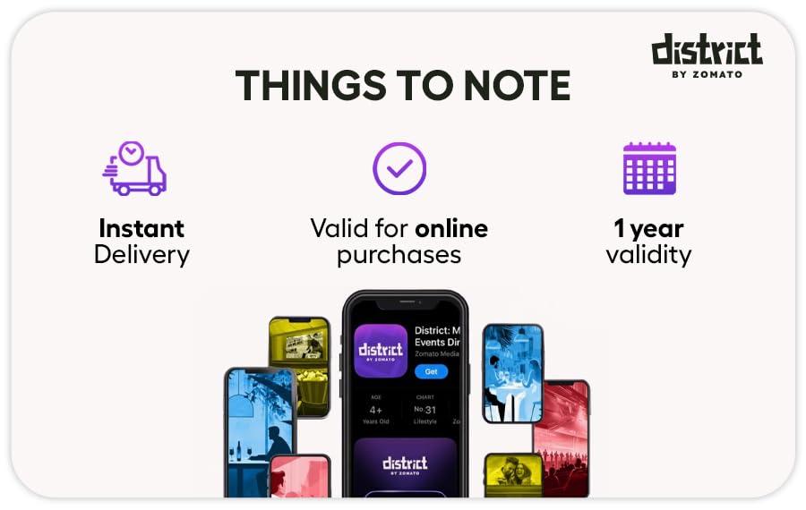Image of District by Zomato | E-Gift Card | Instant Delivery | Valid for online purchases | 1 year Validity