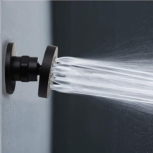 Miniatura 124 de HOMEDEC - Paquete de 6 chorros redondos de latón cepillado para masajes cuadrados de 2 pulgadas