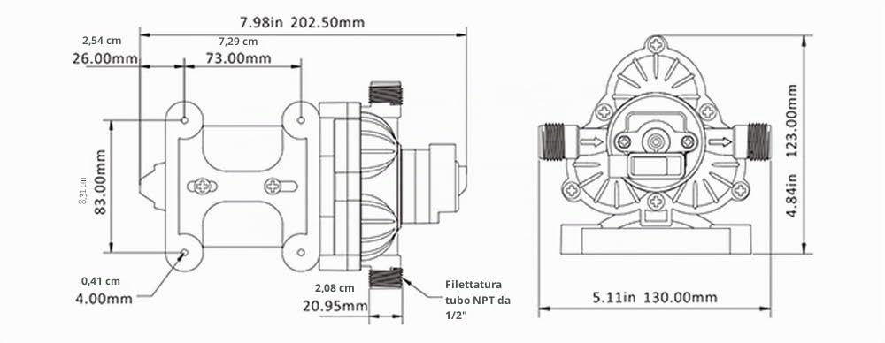 Seaflo, pompa per acqua da 11,6 l/min.