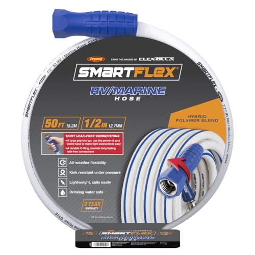 Image of SmartFlex RV /Marine Water Hose, 1 /2 in. x 50 ft., Hybrid, White - HSFRV450 (Pack of 5)