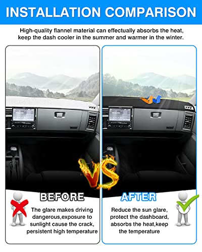 Image of Autorder Dashboard Cover Mat for 1986-1993 Chevy Chevrolet S10 Blazer /GMC S15 Jimmy Sonoma /1991-1994 Oldsmobile Bravada Accessories Dash Cover Flannel Dash Mat Sunshade Glare UV Rays Protector