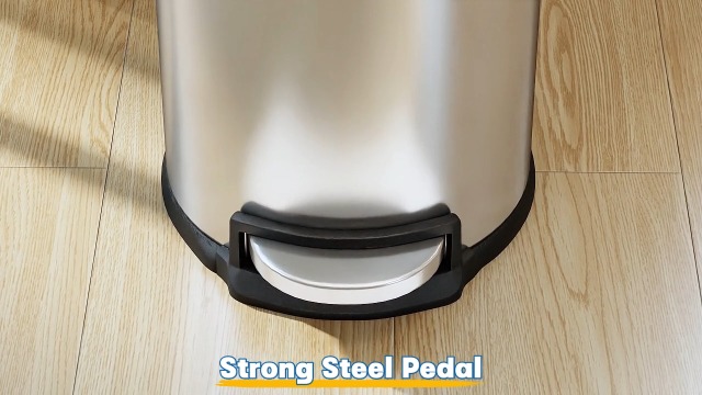Mini caneca de basura redonda acero inox 5L con pedal miniatura 7
