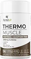 Thermo Muscle Pré-Treino, 90 Cápsulas, 200mg Cafeína, L-Arginina, Taurina, Beta-Alanina e Vitaminas do Complexo B, Fortalvit