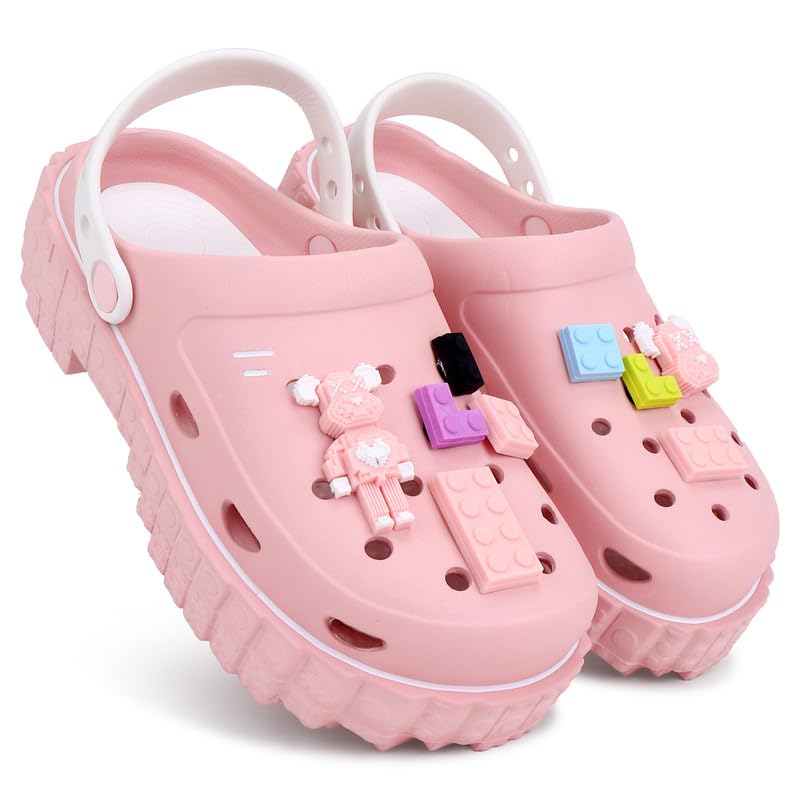 CASSIEY Latest Classic High Heel Clogs for Women, Waterproof Clog Shoes, Womens Stylish Clogs, Water Slippers Casual for Girls- Pink (B0DF7WQH7J) Amazon Price History, Amazon Price Tracker