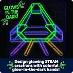 Learning Resources STEM Explorers Geo-Glow Art Kit - Glow in The Dark Toys, Kids Art Display, Homeschool, Fine Motor Skills, Critical Thinking for Kids