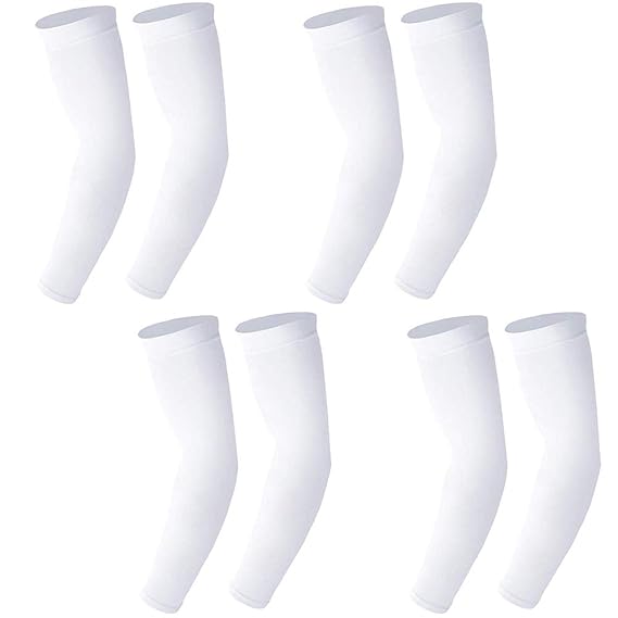 Arm Sleeves With White Color - 4 Pairs