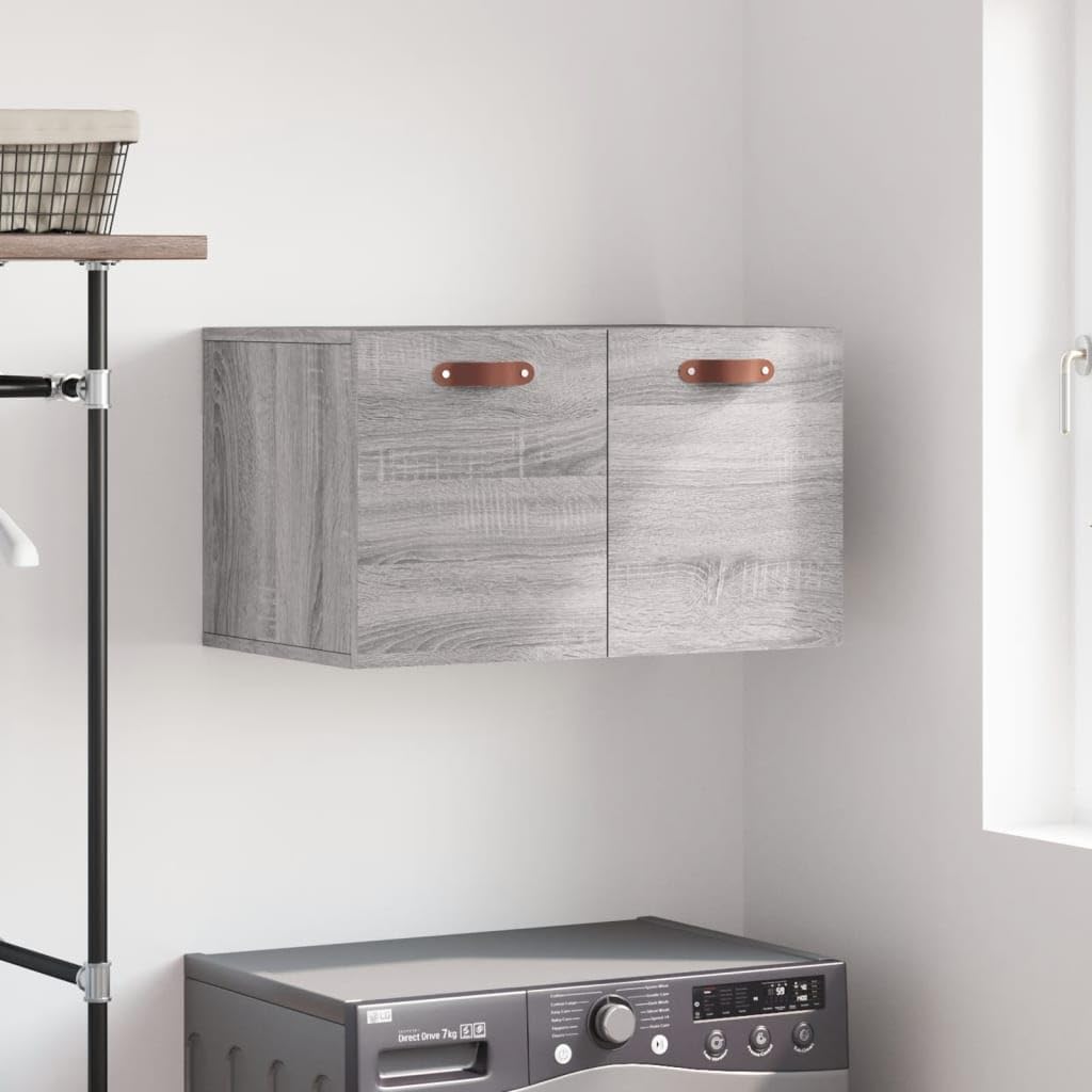 Armoire murale avec compartiment ouvert meuble suspendu gain de place bois Sonoma