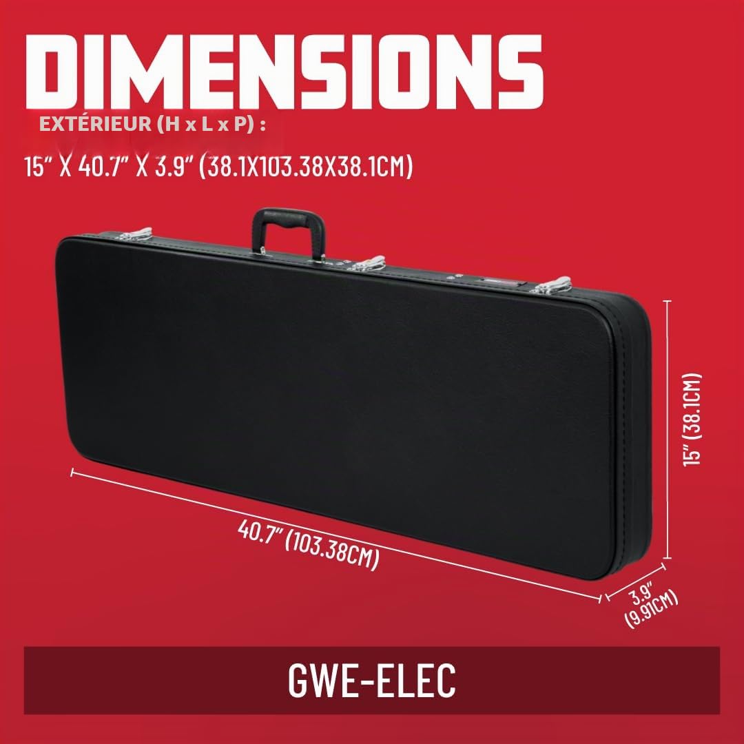 Gator Cases étui en Bois Rigide pour Guitares électriques Standard; Convient aux Fender Stratocaster/Telecaster et Autres (GWE-Electric)