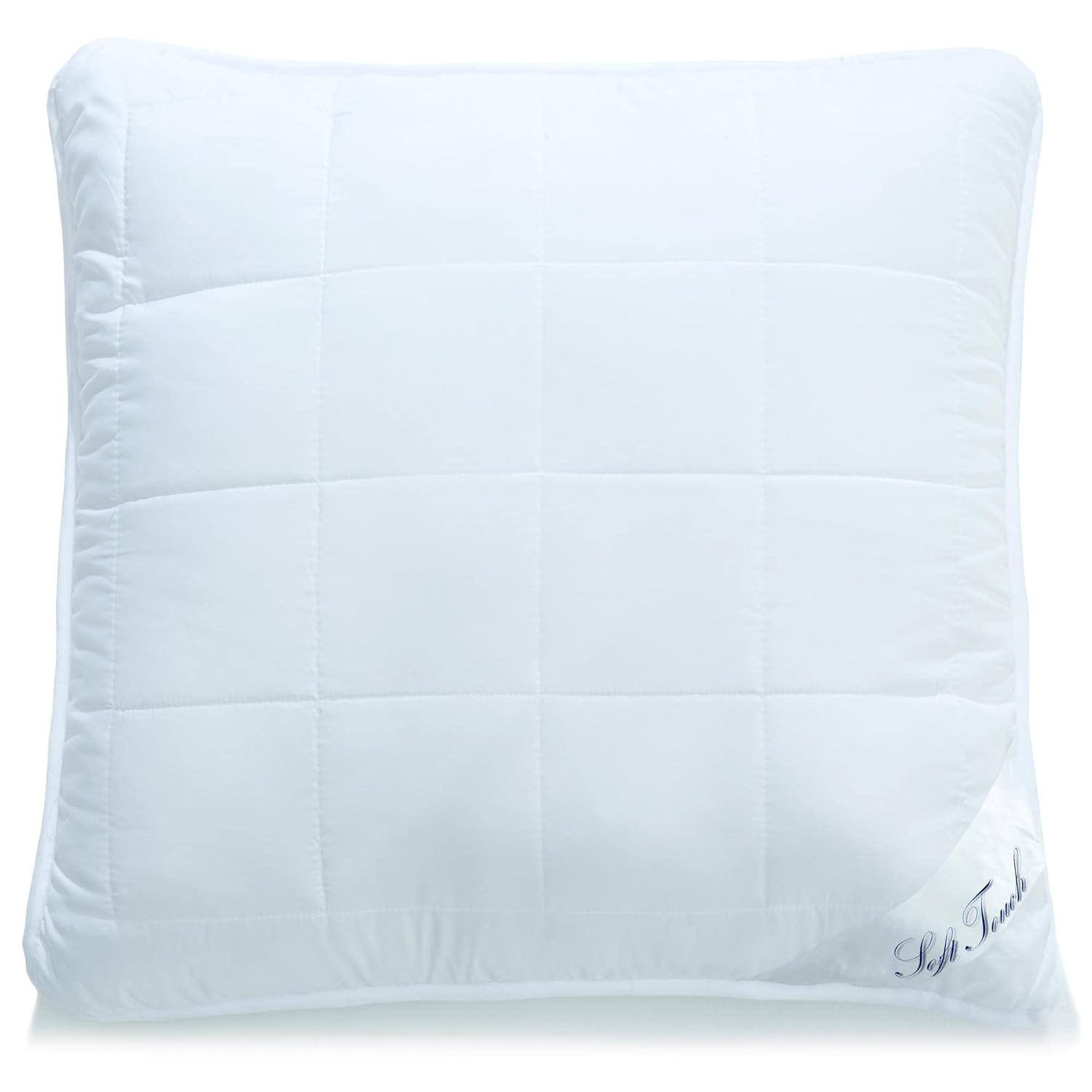 aqua-textil Soft Touch Kopfkissen 80 x 80 cm Mikrofaser Nackenkissen Hohlfaser Kissen Kochfest atmungsaktiv