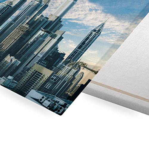 Tableau Marina de Dubaï toile imprimée 90x60 cm pour décoration murale