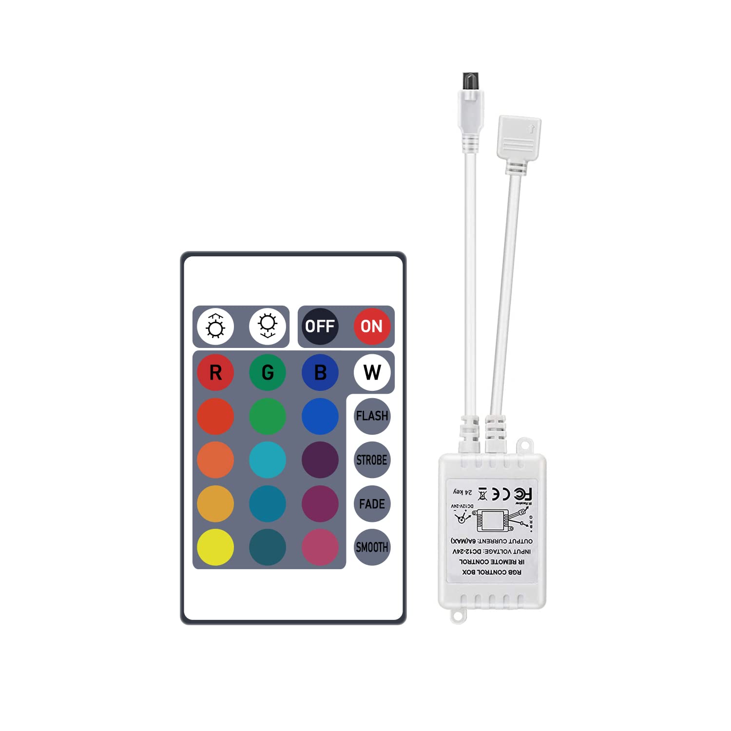 LED Light Strip Remote Controller IR Remote Control Receiver Led Light Adapter Connector Set for Receiver RGB 5050 2835 3528 Strip Lights