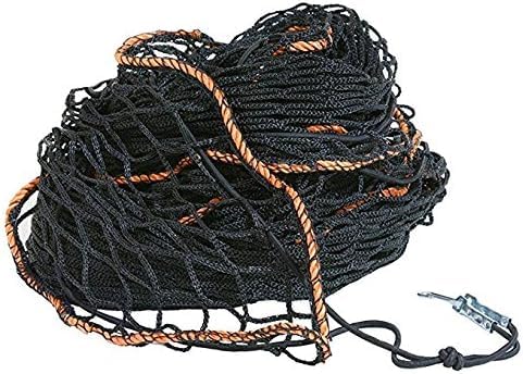 flesta® Anhängernetz 3 x 4 m I Stabiles Abdecknetz für Anhänger & Pritschen I 3 mm PE, 4,5 cm Maschenweite, verstärkter Rand I Inkl. 6 mm Gummiseil & Metallhaken zur Ladungssicherung