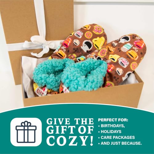 Image of Lazy One Fuzzy Slipper Socks for Women, Fleece House Slippers, Indoor Socks