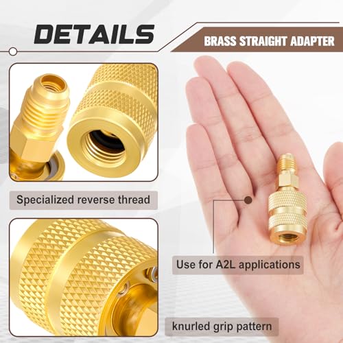 Adaptador de Latón para Refrigerante 2 Pcs 1/4" miniatura 3
