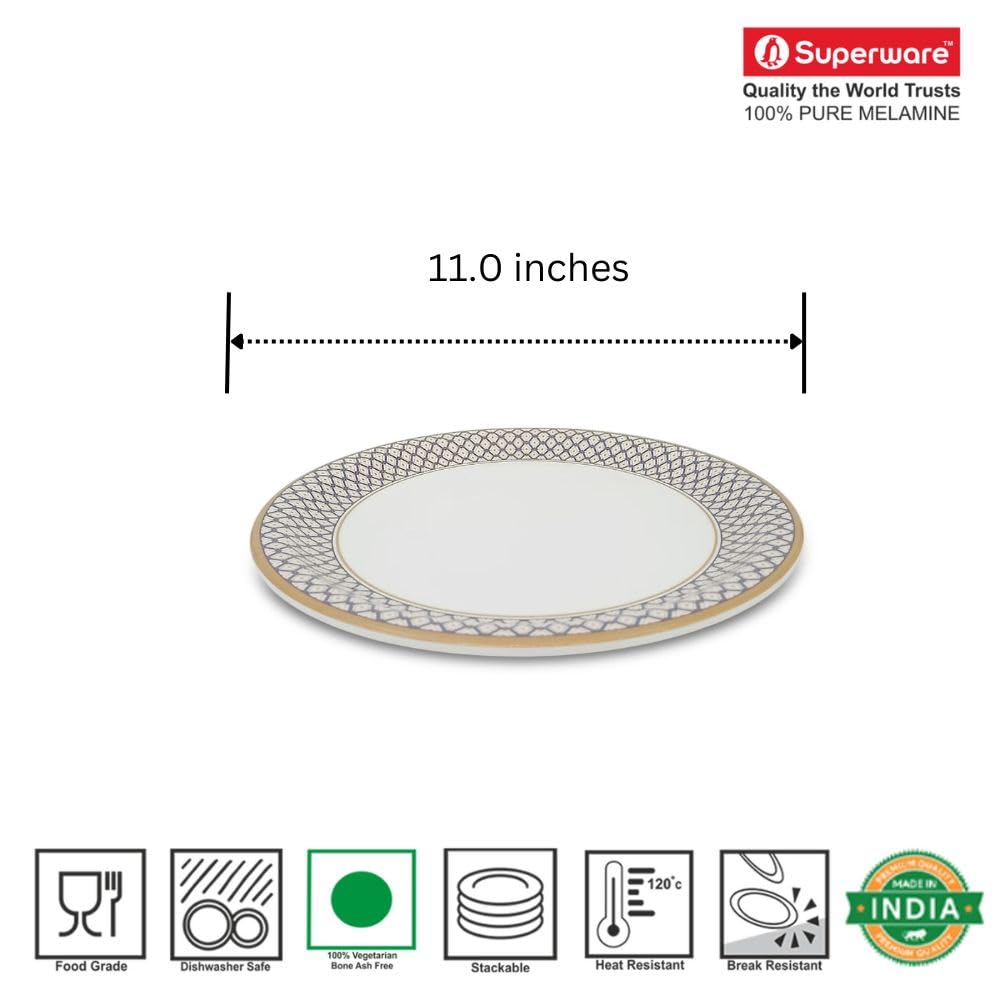 Superware Melamine Dinner Plates – 6 Piece Set -8