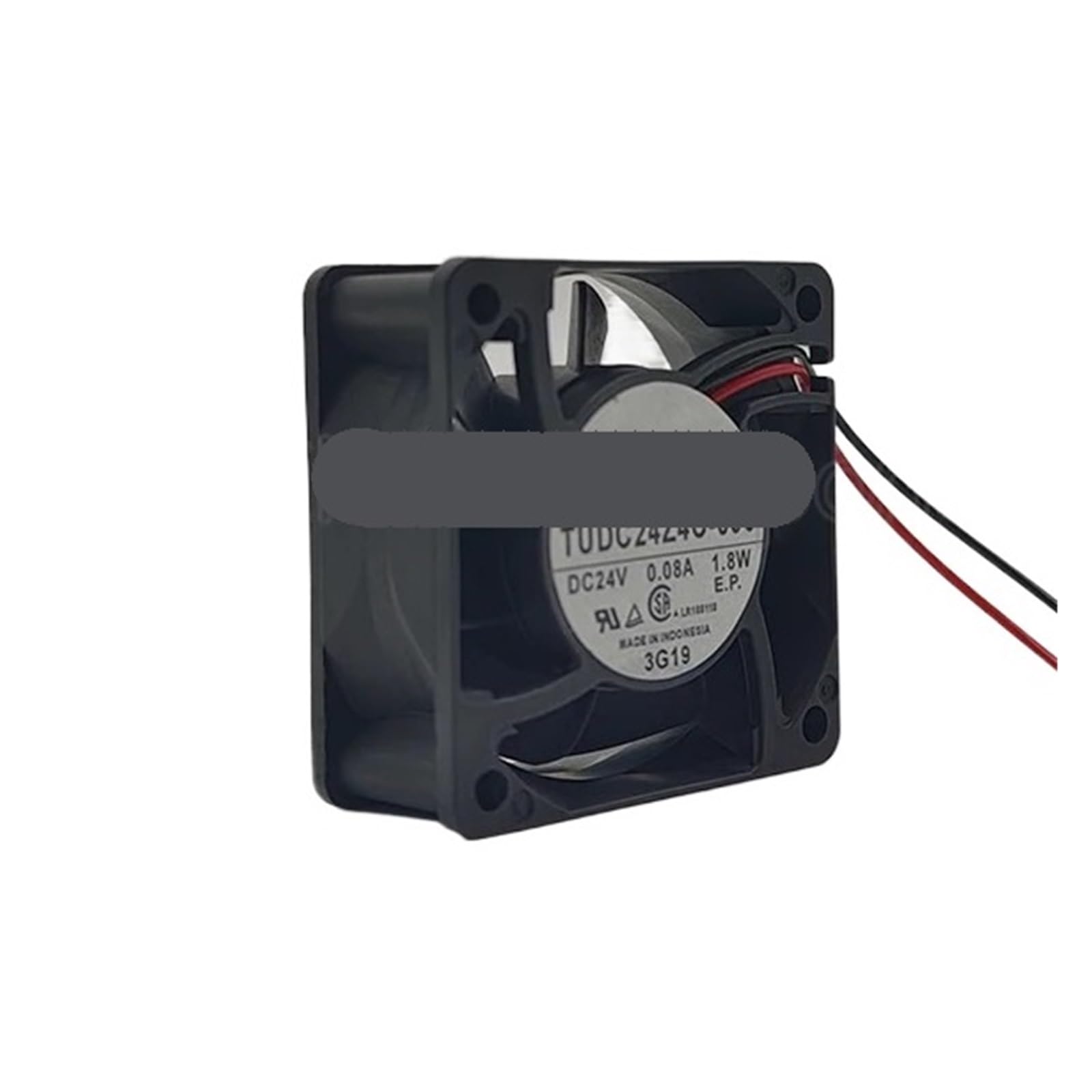 Ventilador de refrigeración TUDC24Z4C-090 de 24V con consumo de 0.08A y potencia de 1.8W