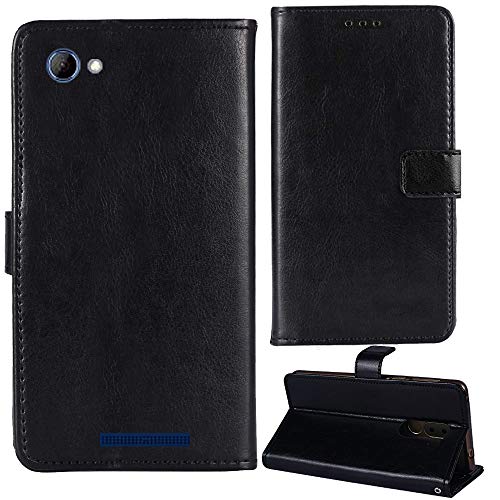 Lankashi Flip Premium Retro Business Cuir Housse Coque Étui pour Logicom Le Prime 5.45' Cas Magnétique Téléphone Couverture Protecteur Portefeuille Cover Case Support Book Stand (Noir)