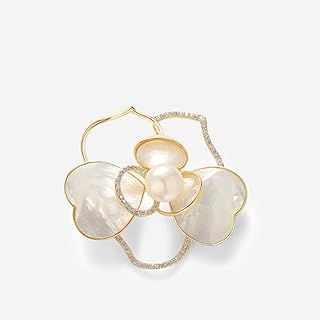 Brosche Perle Corsage Damen Accessoires Kleine Blumen-Brosche Persönlichkeit Shell High-End-Luxus-Sweater Netter Pullover ...