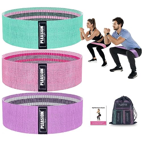 Fabric Resistance Bands for Working Out, 5 Levels Booty Bands for Women Men, Cloth Workout Bands Resistance Loop Exercise Bands for Legs Butt at Home Fitness, Yoga, Pilates